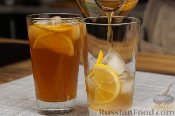 Классический холодный чай с лимоном
